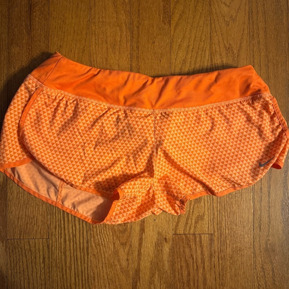 Nike Orange Athletic Shorts Womens Size M